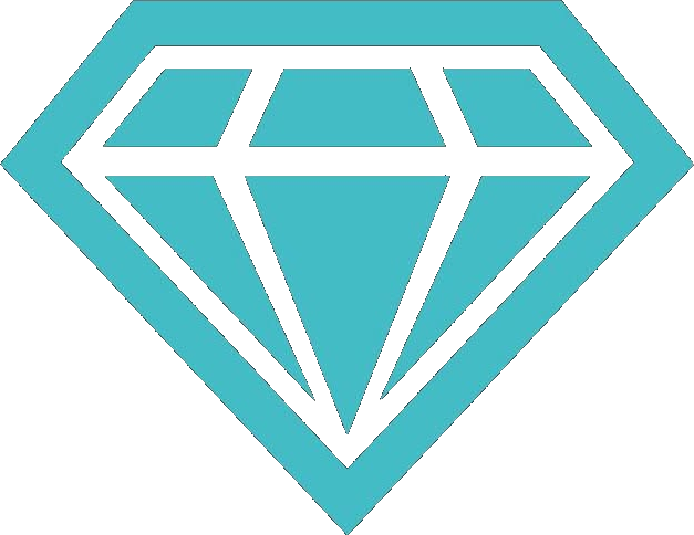 Logo Wysoki Połysk Auto Detailing, turkusowy diament